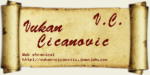 Vukan Čičanović vizit kartica